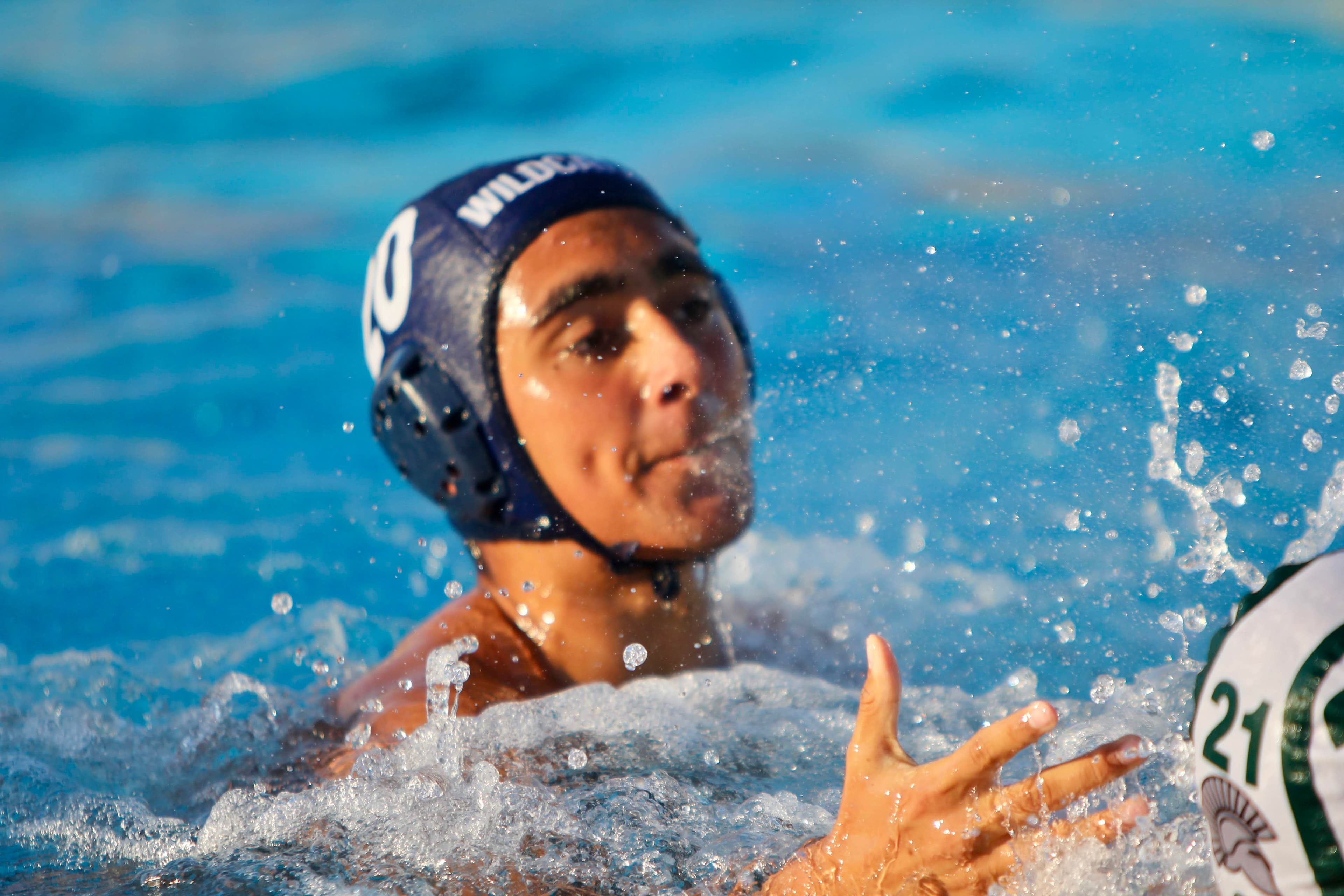 Water polo athlete in the pool